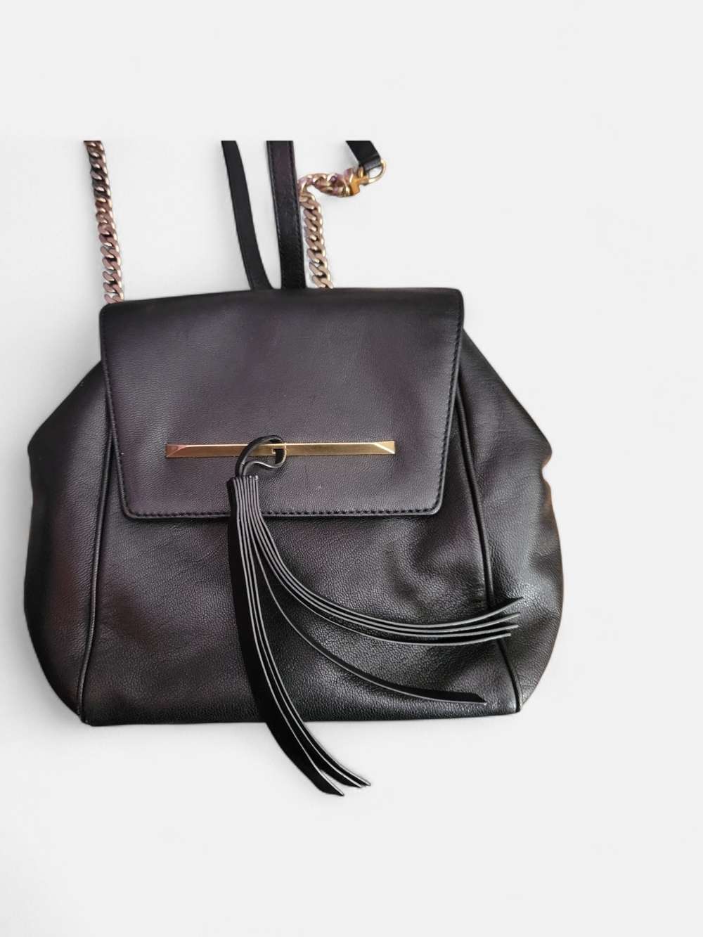 B Brian Atwood Black Leather Juliette Backpack